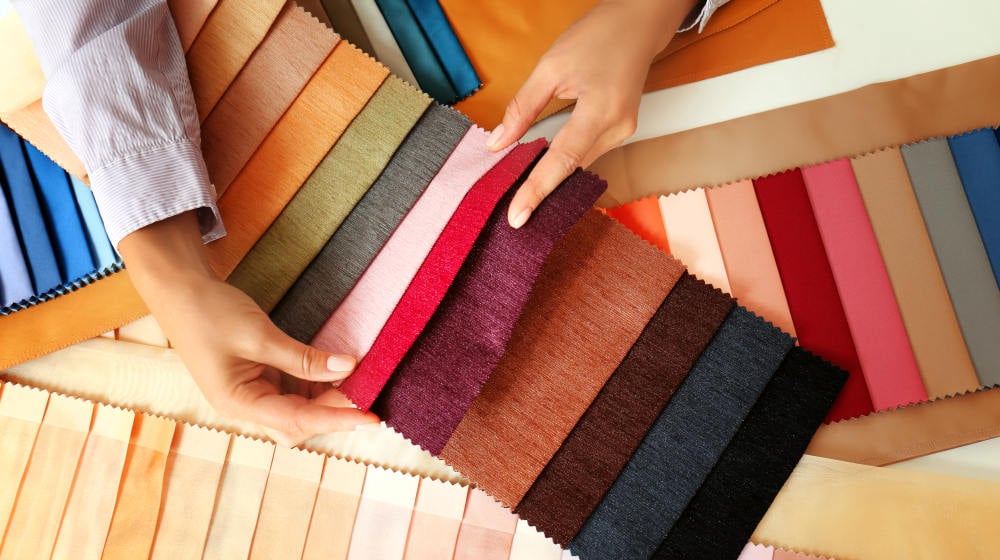 Finished fabric samples